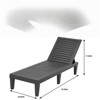 VisioGear Patio Accent Chairs, 2-Piece Patio Chair with Adjuestable Backrest, Outdoor Lounge Chair for Poolside, Black, 74.53"*22.83"*11.26" - 3 of 4