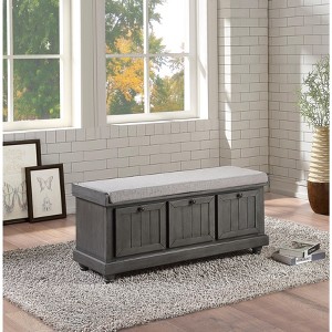 XIYUYEU Storage Bench Modern Foam Cushioned Seat Solid Wood Bench for Bedroom, Entryway - 1 of 4