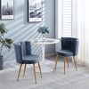2-Pack Iron-Legged Dining Chairs with Cushioned Seats, Versatile for Any Room - 3 of 4