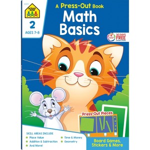School Zone Math Basics Grade 2 Press-Out Workbook - (Paperback) - 1 of 4