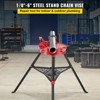 VEVOR Tripod Pipe Chain Vise 1/8\"-6\" Capacity,Pipe Stand Portable Foldable Steel Legs,Pipe Jack Stands with Tool Tray, Tripod Stand Chain Vise - 2 of 4