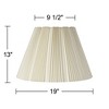 Springcrest Eggshell Pleated Large Lamp Shade 9.5" Top x 19" Bottom x 13" High (Spider) Replacement with Harp and Finial - image 4 of 4