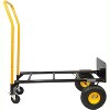 Acekool Convertible Hand Truck Dolly, 2-Wheel Upright or 4-Wheel Cart, 330 lbs Capacity, Swivel Wheels, Heavy Duty for Moving, Warehouse, Yellow - 2 of 4