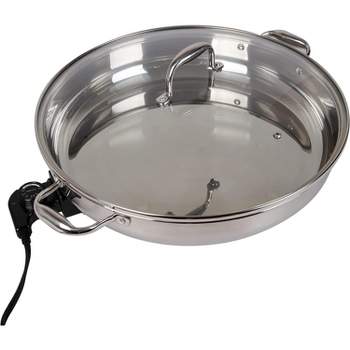 DeLonghi Electric Skillet W/ Glass Lid 16 x 12 - Spoons N Spice