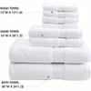 800GSM 100 Cotton Bath Towel Set, 2 Bath Towels 30x54", 2 Hand Towels 16x28", 4 Washcloths 13x13", Quick Dry, Luxurious White - 4 of 4
