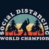 Men's Design By Humans Bigfoot Social Distancing World Champion By Tingsy T-Shirt - 2 of 4