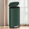 8 Gallon Trash Can with Lid, Garbage Can, Stainless Steel Small Waste Bin with Step Pedal and Inner Bucket, Soft Close, for Kitchen - 2 of 3