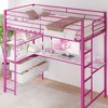Karl Home Metal Loft Bed Frame with Guardrail, 2 Charging Stations, L-Shaped Desk, Storage Shelve, Drawers, LED Lights - 4 of 4