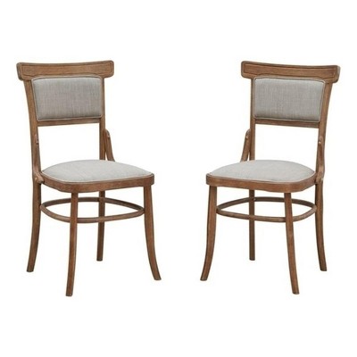 Carolina Living Diana Dining Chair - Set of 2 - Vintage Honey - Linen Upholstery
