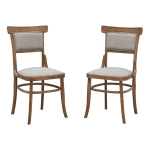 Carolina Living Diana Dining Chair - Set of 2 - Vintage Honey - Linen Upholstery - 1 of 4