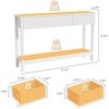 Wavy Entryway Table with Drawers, 51" Console Table with Storage Shelf, Narrow Sofa Table, Entry Table for Living Room, Hallway, White - 3 of 4