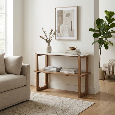 Rectangular Console Table with Open Shelf Storage for Entryway Styling ...