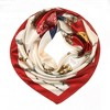 Anna-Kaci Women's Satin Square Scarf with Baroque Frame and Chain Print 35.5x35.5in - 3 of 3