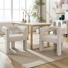 2PC Modern Chenille Upholstered Armchair, Solid Wood Frame Lounge Chair for Living Room or Bedroom - Coolbibila - 3 of 4