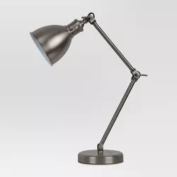 Industrial Desk Desk Lamp Pewter (Includes LED Light Bulb) - Threshold™