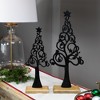 Northlight Starry Trees Metal Christmas Decorations - 18.5" - Black - Set of 2 - image 2 of 4