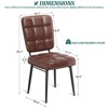 Dining Chairs Set of 2/4/6/8, Upholstered Kitchen Chairs with Thick Cushion for Dining Room - 3 of 4