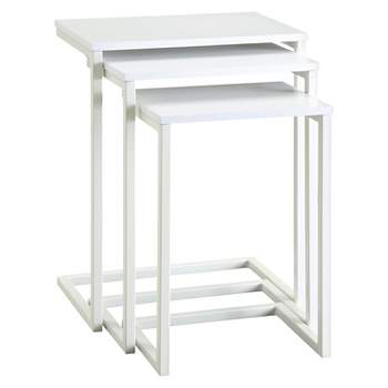 Caroline Nesting Table Set White - Carolina Forge