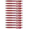 School Smart Retractable Hybrid Gel and Ink Pens, Red, Pack of 12 - 2 of 4
