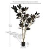 Maggift Artificial Plant Dics Leaf Tree Indoor Faux Fake Floor Greenery Potted Real Touch Decorative Green Leaves, Green, 7.8"*31.5"*70.8" - 3 of 4