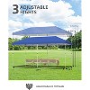 Jojoka 10x10 Pop Up Canopy Tent,Patio Canopy Tent with One Button Push Setup,4 Weight Bags,3 Adjustable Height - 3 of 4
