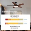 Siljoy 44-in Black Ceiling Fan with LED Light and Remote Control Include (5 Blades) For Bedroom Living Room and kitchen - 2 of 4