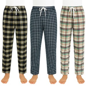 Men's 3 Pack Plaid Flannel Pajama Pants | Cozy, Comfortable & Classic - 1 of 4