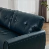 TYBOATLE 61" Faux Leather Loveseat Sofa, Mid-Century Modern Tufted Couch for Small Spaces, Comfy 2-Seater for Living Room, Bedroom, Office - 4 of 4