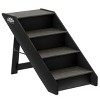 Pet Adobe Folding Pet Stairs for Home or Travel - 4-Step Design for Dogs, Cats, and Pets up to 80 Pounds, Brown - 4 of 4