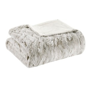 JUJABU 90"x90" Ultra Soft Faux Fur Blanket  Blanket, for Bed or Sofa - 1 of 4