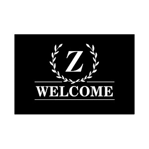 Personalization Mall Laurel Wreath Personalized Letter Doormat - 18" x 27" - 1 of 1