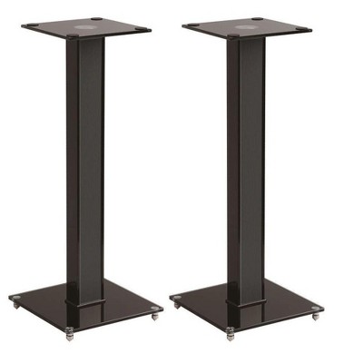 monoprice glass floor speaker stands 12281