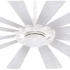 65" Minka Aire Modern Outdoor Ceiling Fan with LED Light Remote Control Textured White Ash Wood Wet Rated for Patio Exterior Porch - 3 of 4