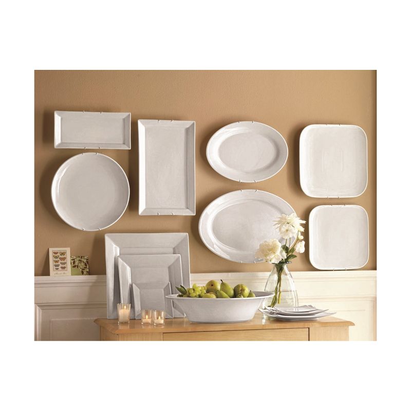 tagltd Whiteware Rectangular Serve Porcelain Dinnerware Serving Tray Platter, 17.25L x 7.0W x 1.18H Dishwasher Safe, 4 of 5