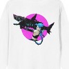 Arcane League Of Legends Jinx Metallic Ink Portrait Adult White Crew Neck Long Sleeve Sweatshirt - 4 of 4
