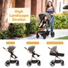 Whizmax 2-in-1 Convertible Baby Stroller with Bassinet Mode - Foldable Infant Stroller to Explore More- Toddler Stroller with Reversible Stroller Seat - 3 of 4