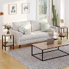 Hachikiko 21.9" Small End Table with 2-Tier Storage - Faux Rattan Decor Side Table, Rustic Brown & Black Nightstand - 4 of 4