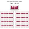 Big Dot of Happiness But First, Wine - Mini Candy Bar Wrapper Stickers - Wine Tasting Party Small Favors - 40 Count - 3 of 4