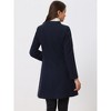 INSPIRE CHIC Women's Elegant Winter V Neck Single Breasted Long Overcoat - 4 of 4