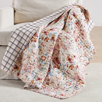 Leonora Pink Quilted Throw - Levtex Home : Target