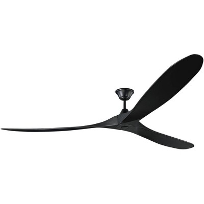 88" Monte Carlo Maverick Super Max Black Damp Ceiling Fan