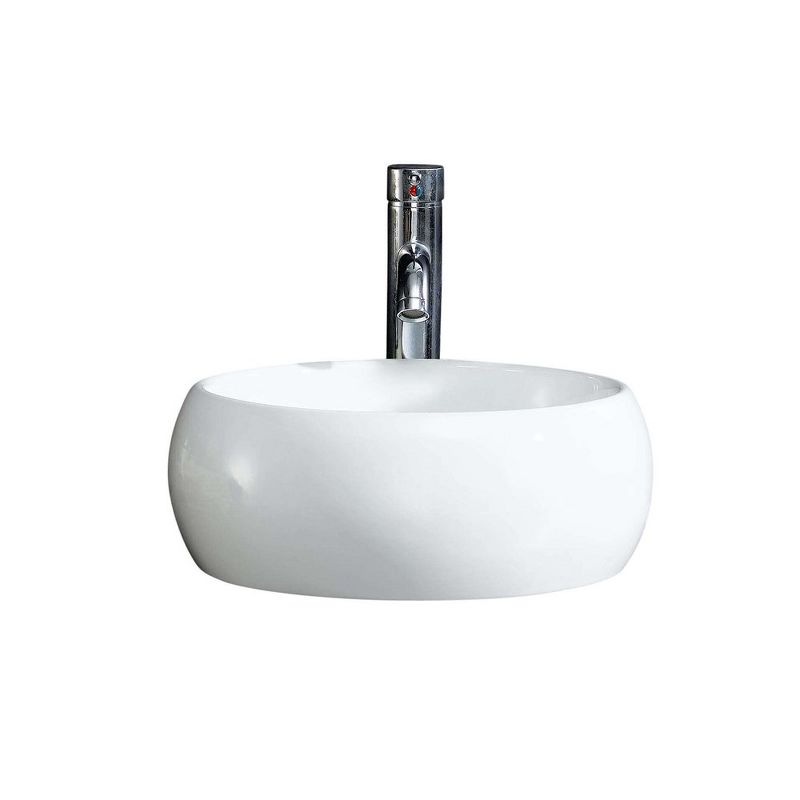 Fine Fixtures Round Vessel Bathroom Sink Vitreous China, 4 of 9