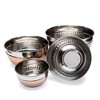 Lexi Home 4-Piece Premium Two Tone Stainless Steel Hammered Mixing Bowl Set - 2 of 4