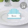 Big Dot of Happiness Blue Stripes - Simple Party Decorations Tent Buffet Card - Table Setting Name Place Cards - Set of 24 - 2 of 4