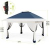 12x12 FT Gazebo Outdoor Canopy Tent, with Mosquito Netting, 4 Sandbags & Wheeled Bag, Double Tiers & Mesh Netting, for Backyard - 3 of 4