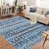 Boho Farmhouse Area Rug - Washable, Large Soft Neutral Indoor Rug for Living Room, Bedroom, Dining Table, Home Office, and Multi-Room Decor - 2 of 4
