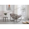Outdoor Rattan Rocking Chair,Padded Cushion Rocker Recliner Chair Outdoor for Front Porch - 4 of 4