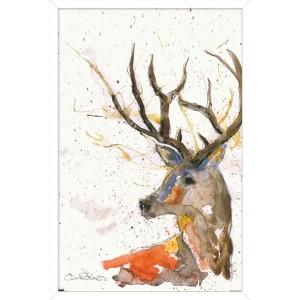 Trends International Emma Steel - Deer Framed Wall Poster Prints - 1 of 4