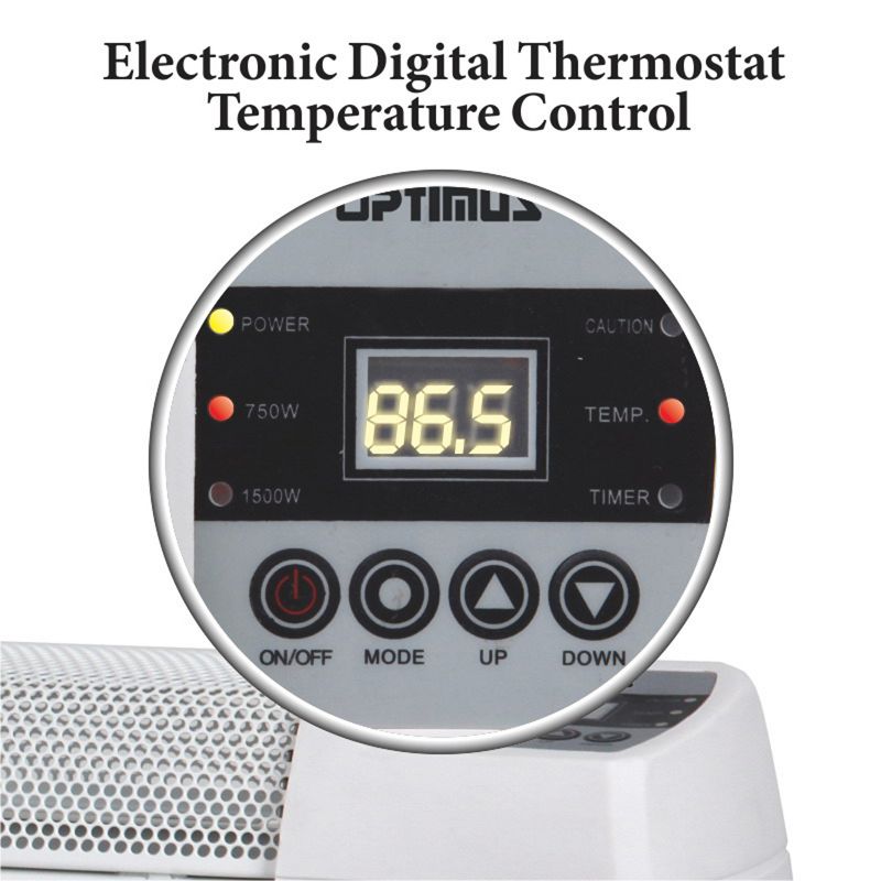 30" Baseboard Convection Heater with Digital Display and Thermostat, 3 of 6