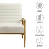 Modway Jensen Accent Chair, Ivory – Modern Upholstered Armchair with Soft Fabric, Padded Seat and Wood Legs for Living Room or Bedroom - 2 of 4